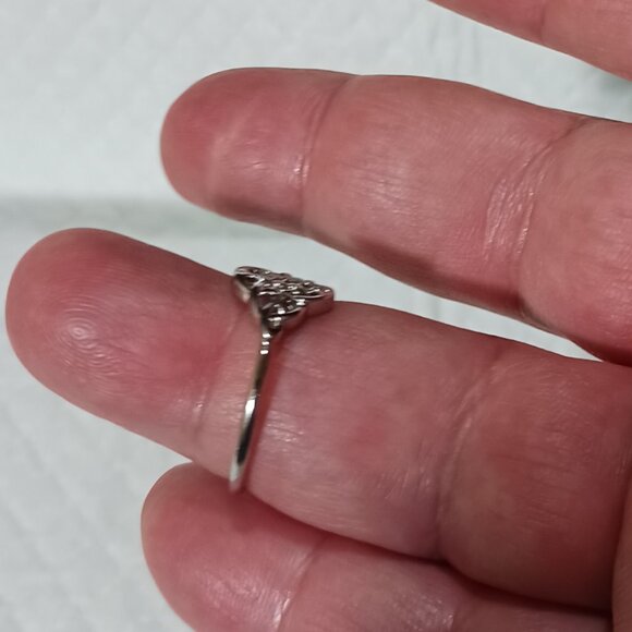 NWOT Vintage Silver Celtic Knot Infinity Love Knot Ring Size 7.5 - Picture 4 of 12